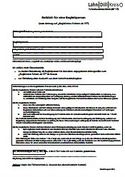 Beiblatt für eine Begleitperson